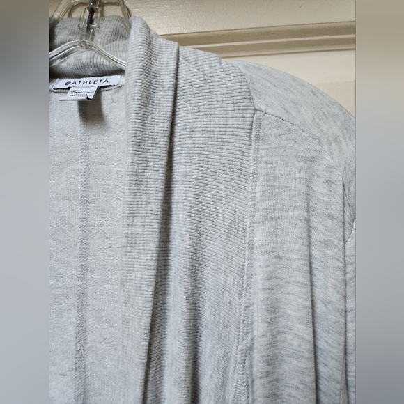 Athleta Pranayama Open Front Cardigan, Gray, Small - Picture 5 of 8